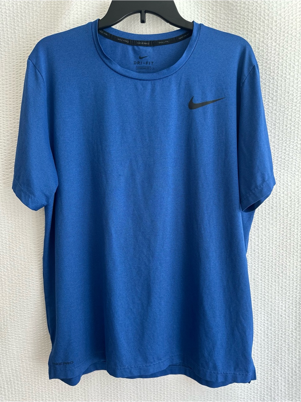 Nike Pro Dri-FIT Blue Training Shirt Men’s Large Gym Running Athletic Tee